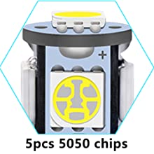 194 Bola Lampu LED Otomotif 6500K Wedge T10 SMD 5050 Chips 5
