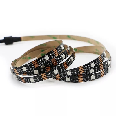 Lampu LED Mobil USB Strip Tabung SMD 5050 RGB Warna-warni DC 5V Fleksibel