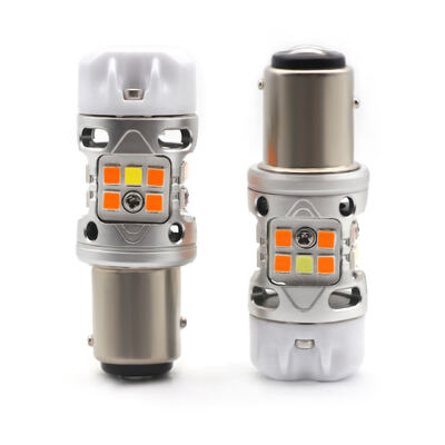 Beli Newest Innovative T3 Dual Color Switchback CANBUS LED Bulb 1157 BAY15D With 1200LM Anti Hyper Flash Amber Turn Signal Light and White DRL online manufacture