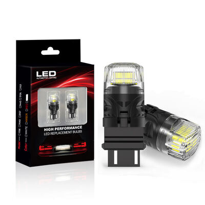 Beli Lampu LED BRS bertenaga tinggi 3157 3057 4157K 3047K P27/5W Dengan Lensa PC 2835 Chip 700LM 12V untuk Lampu Sinyal Belakang Brek Mobil online manufacture