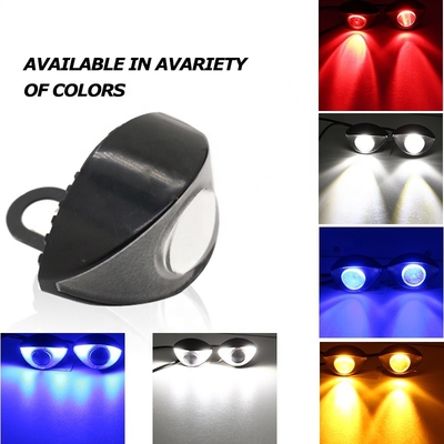 Lampu Depan LED Sepeda Motor 300LM 6000K Kustom Lampu Mata Hawk 10SMD