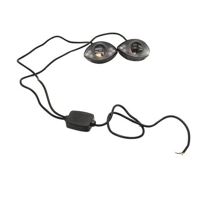 Lampu Depan LED Sepeda Motor 300LM 6000K Kustom Lampu Mata Hawk 10SMD