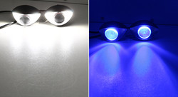 Lampu Depan LED Sepeda Motor 300LM 6000K Kustom Lampu Mata Hawk 10SMD