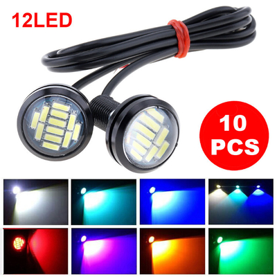 Lampu Depan LED Sepeda Motor 12v Daya Tinggi 23MM-4014 Lensa Sorot Lampu Led Mata Elang