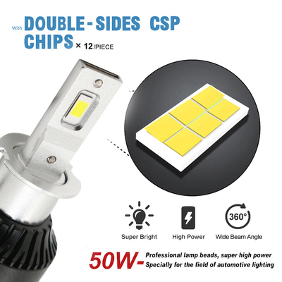 Lampu depan mobil H3 6500K 12-36V LED head light Bulb produk sistem Dan lampu kabut depan 3000LM 30W