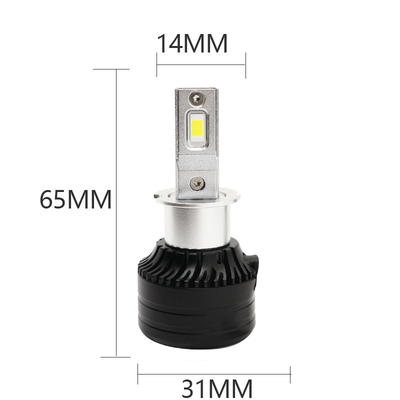 Lampu depan mobil H3 6500K 12-36V LED head light Bulb produk sistem Dan lampu kabut depan 3000LM 30W