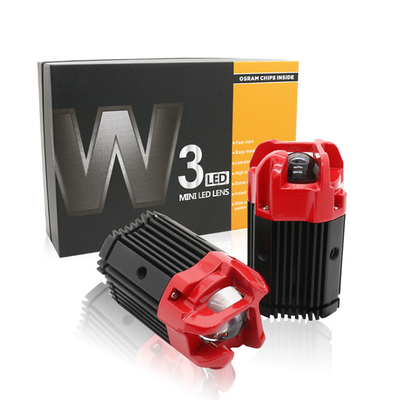 mobil baru merinci cahaya laser led lensa cahaya jarak jauh lampu kendaraan off-road atap refitting headlamp led headlight kit