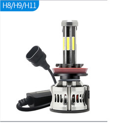 8 Sisi H1 H3 H4 H7 9005 9006 Lampu LED Otomotif 6000K 360 Canbus