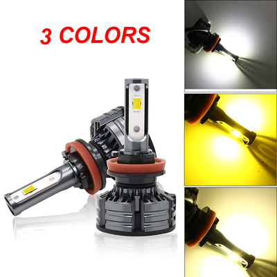 Universal 3 Warna Terang Lampu Led Lampu H1 H3 H4 H7 H11 9005 9006