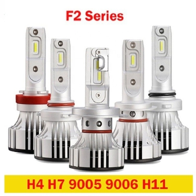 F2 H4 H7 9005 9006 Otomotif Lampu Depan LED Lampu Depan Tanpa Kipas Lampu Kabut