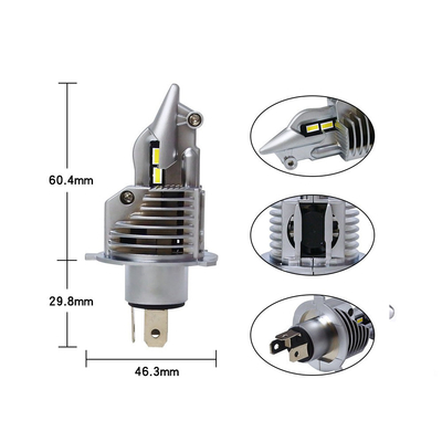 Mini Fighter H4 Led Headlight Untuk Pendingin Kipas Mobil Sistem Pencahayaan Otomatis 40W 9V-48V 8000lm