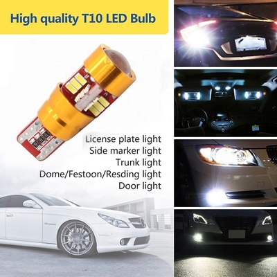 12V Canbus T10 3014 27SMD Bola Lampu Mobil LED Untuk Truk Dome Reading Parking Reserve Light