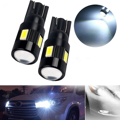 T10 5630 6 SMD Nonpolarity Led Car Side Light Bulbs Dimodifikasi LED Bulb DC 12V