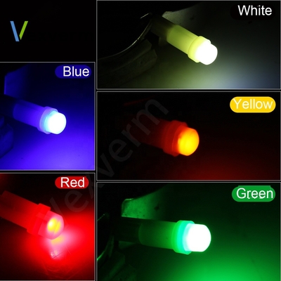 12v lampu indikator led untuk mobil T5 COB 1SMD 3D Merah/Hijau/Kuning/Biru/Putih LED