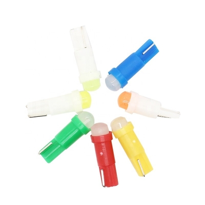 12v lampu indikator led untuk mobil T5 COB 1SMD 3D Merah/Hijau/Kuning/Biru/Putih LED