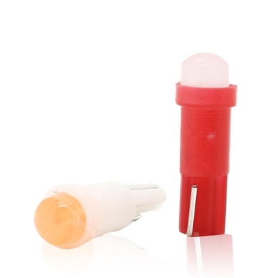 12v lampu indikator led untuk mobil T5 COB 1SMD 3D Merah/Hijau/Kuning/Biru/Putih LED