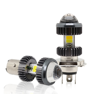 Sepeda Motor LED Headlight Bulb Proyektor H4 BA20D Warna Ganda 20W Mini Fog Driving Lights Bulbs