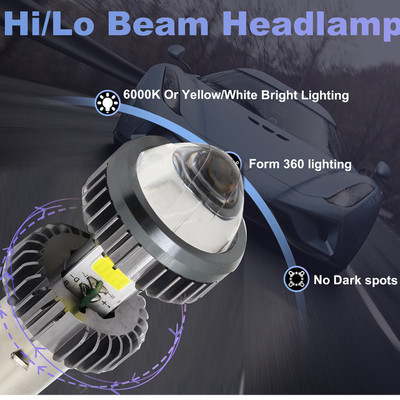 Sepeda Motor LED Headlight Bulb Proyektor H4 BA20D Warna Ganda 20W Mini Fog Driving Lights Bulbs