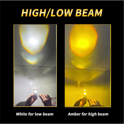 Sepeda Motor LED Headlight Bulb Proyektor H4 BA20D Warna Ganda 20W Mini Fog Driving Lights Bulbs