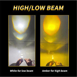 Sepeda Motor LED Headlight Bulb Proyektor H4 BA20D Warna Ganda 20W Mini Fog Driving Lights Bulbs