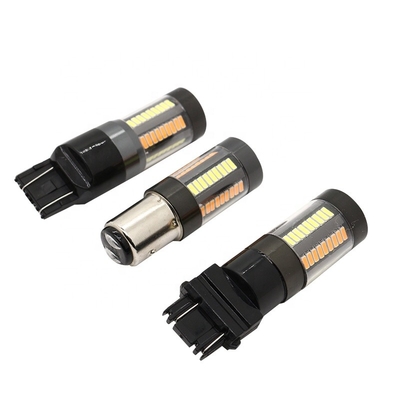 Lampu Sein Rem LED 1157 3157 7443 4014 66SMD Warna Ganda Putih Kuning 12V Switchback