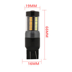 Lampu Sein Rem LED 1157 3157 7443 4014 66SMD Warna Ganda Putih Kuning 12V Switchback