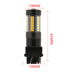 Lampu Sein Rem LED 1157 3157 7443 4014 66SMD Warna Ganda Putih Kuning 12V Switchback