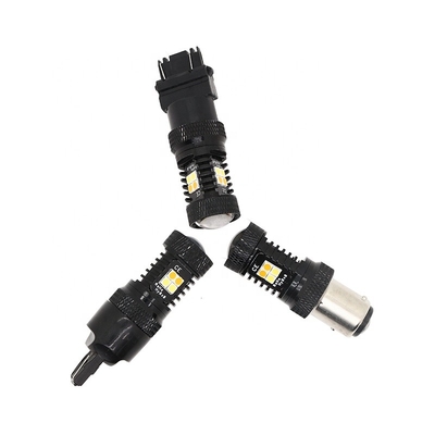 Warna Ganda Putih Kuning 12V Switchback LED Lampu Sein Rem 1157 3157 7443 3030 16SMD