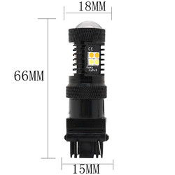Warna Ganda Putih Kuning 12V Switchback LED Lampu Sein Rem 1157 3157 7443 3030 16SMD