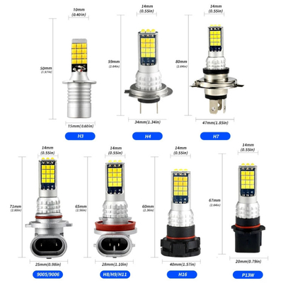 Lampu Kabut Mobil Universal Daya Tinggi Dua Warna Cahaya H11 9006 881 H3 H8 H7 3030