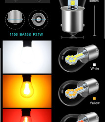 1156 BA15S LED 1157 BAY15D LED Brake Turn Signal Lights Single / Dual Contact Bayonet