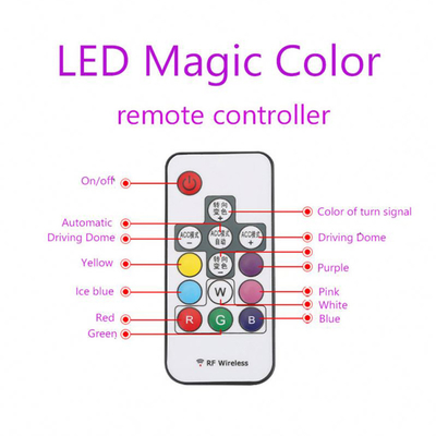 Lampu Mobil Percontohan Modifikasi 1000lm RGB Remote Warning Flash Tail Light 2835 LED Chip