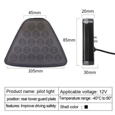 Lampu Mobil Percontohan Modifikasi 1000lm RGB Remote Warning Flash Tail Light 2835 LED Chip
