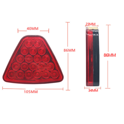 Warna Merah Pilot Otomotif Lampu Led Segitiga Lampu Modifikasi Mobil 1000lm