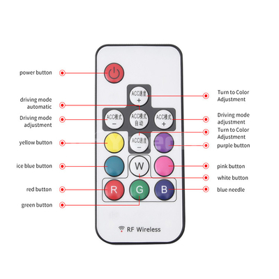5050 30cm 12V DRLled Lampu Tabung Fleksibel Untuk Mobil LED Neon RGB Dengan Remote Control