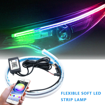 Neon Waterproof Switchback Auto Daytime Running Lights Kontrol APLIKASI RGB DRL 12 volt