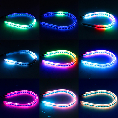Neon Waterproof Switchback Auto Daytime Running Lights Kontrol APLIKASI RGB DRL 12 volt