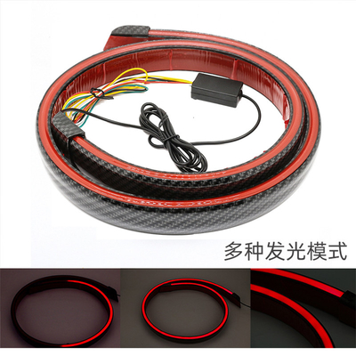 5W 12V Mobil Fleksibel Led Tail Light Carbon Fiber Untuk Airman