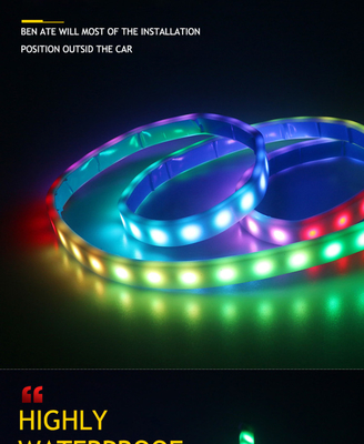 Streamer Waterproof Car Headlight Led Tube Strip Lampu Peringatan Pintu Mobil Darurat 1.2m / 1.5m