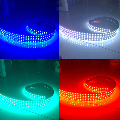 Warna-warni Kontrol Suara Suasana Lampu Mobil Led Strip Dekoratif RF Rgb 5050