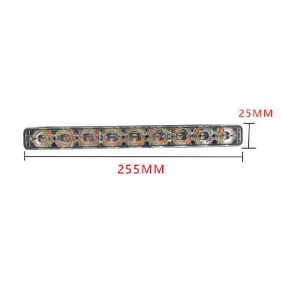 Aluminium Automobile Drl Car Headlight Led Tube Strip Dua Warna Dengan Lensa ABS