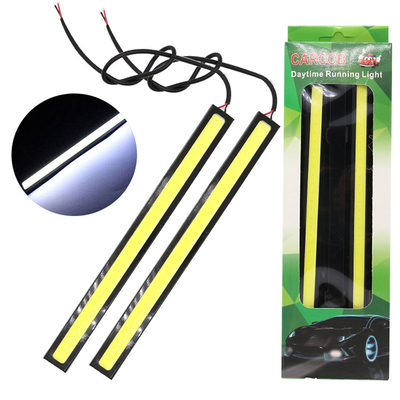 Daytime Drl Led Headlight Peringatan Darurat Mobil Running Cob Strip Light