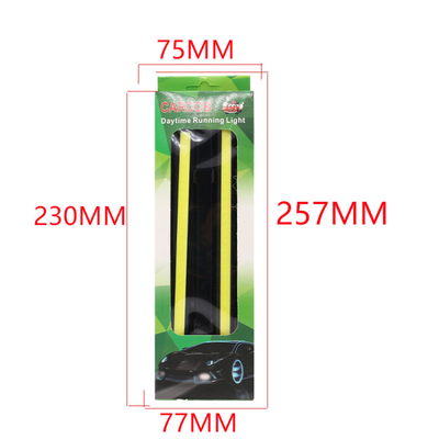Daytime Drl Led Headlight Peringatan Darurat Mobil Running Cob Strip Light