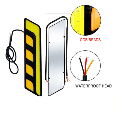 Dua Warna BMW Led Daytime Running Lights Aluminium Emergency Warning Strip Lamp Cob