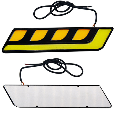 Dua Warna BMW Led Daytime Running Lights Aluminium Emergency Warning Strip Lamp Cob