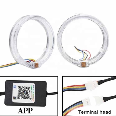 DRL RGB Halo Cincin Interior Mobil Led Lampu Ambient CCFL Malaikat Mata Setan 80 Mm 95 Mm 105 Mm 110 Mm