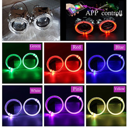 DRL RGB Halo Cincin Interior Mobil Led Lampu Ambient CCFL Malaikat Mata Setan 80 Mm 95 Mm 105 Mm 110 Mm
