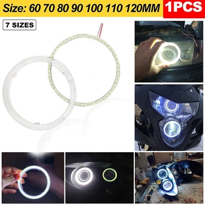 Sepeda Motor DRL LED Mobil Ambient Lights Fog Lamp COB 60mm 70mm 80mm 90mm 100mm 110mm