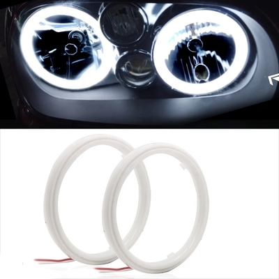 Cotton Light Cob Led Angel Eyes Mobil Headlight Aperture 70 MM MERAH BIRU Fog Lamp 12-18 V 60 MM 80 MM