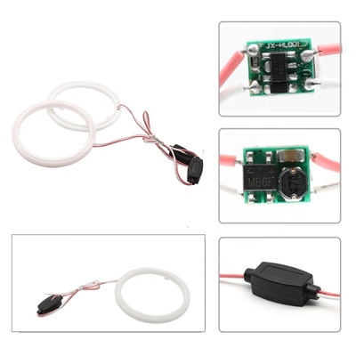 Cotton Light Cob Led Angel Eyes Mobil Headlight Aperture 70 MM MERAH BIRU Fog Lamp 12-18 V 60 MM 80 MM